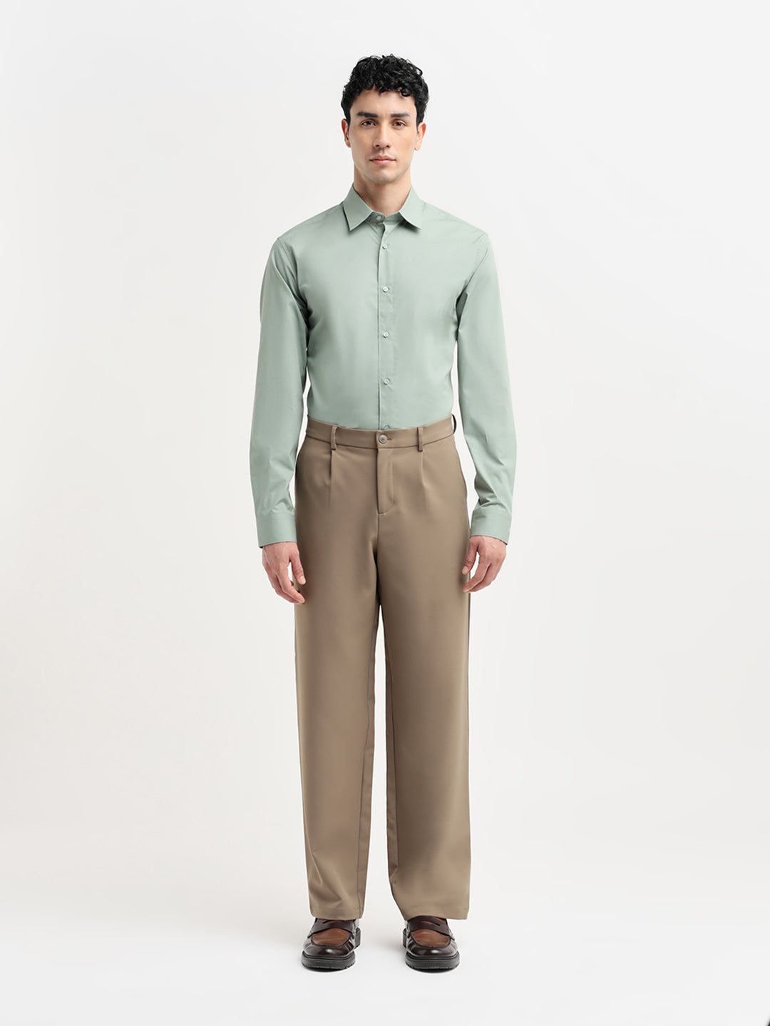 Light Green Slim Fit Formal Shirt