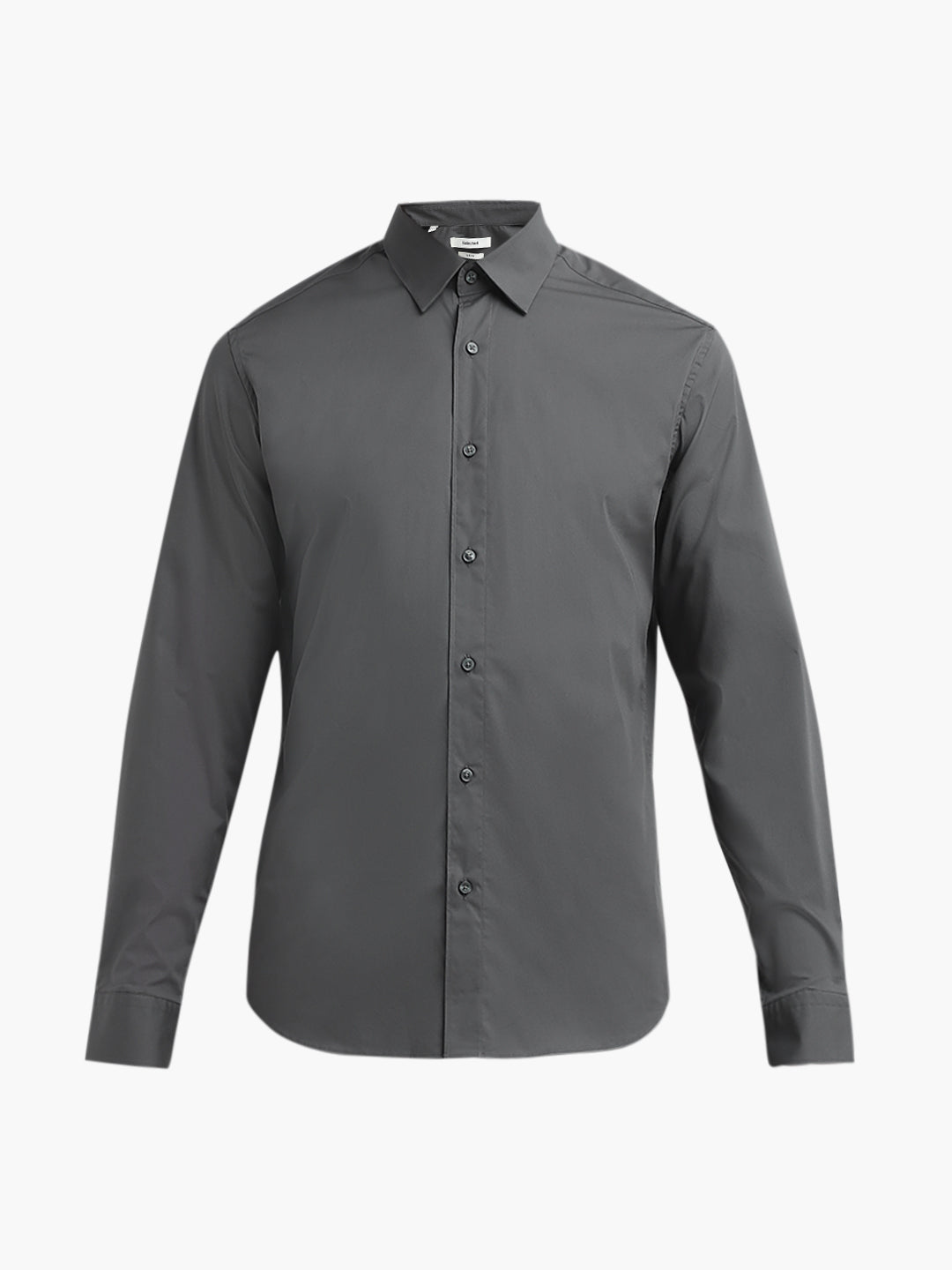 Dark Grey Slim Fit Formal Shirt