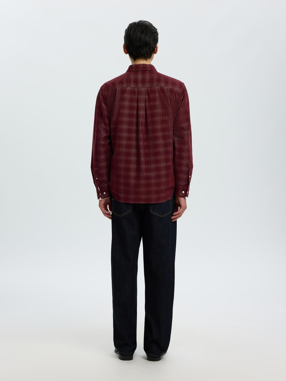 Red Corduroy Check Shirt