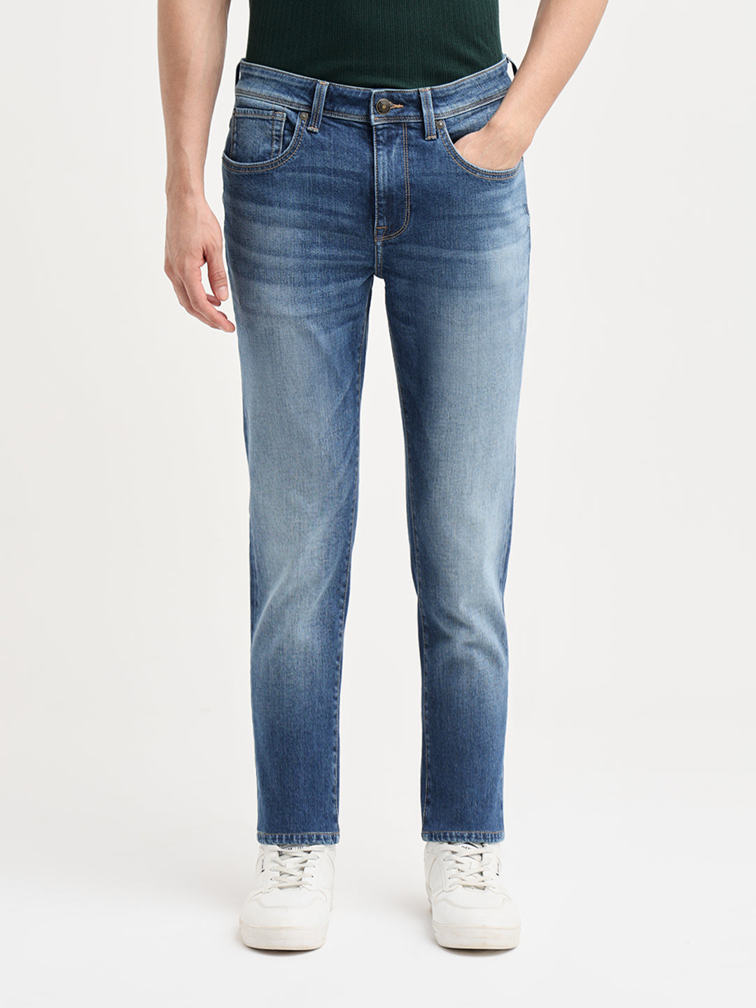 Blue Washed Slim Fit Jeans